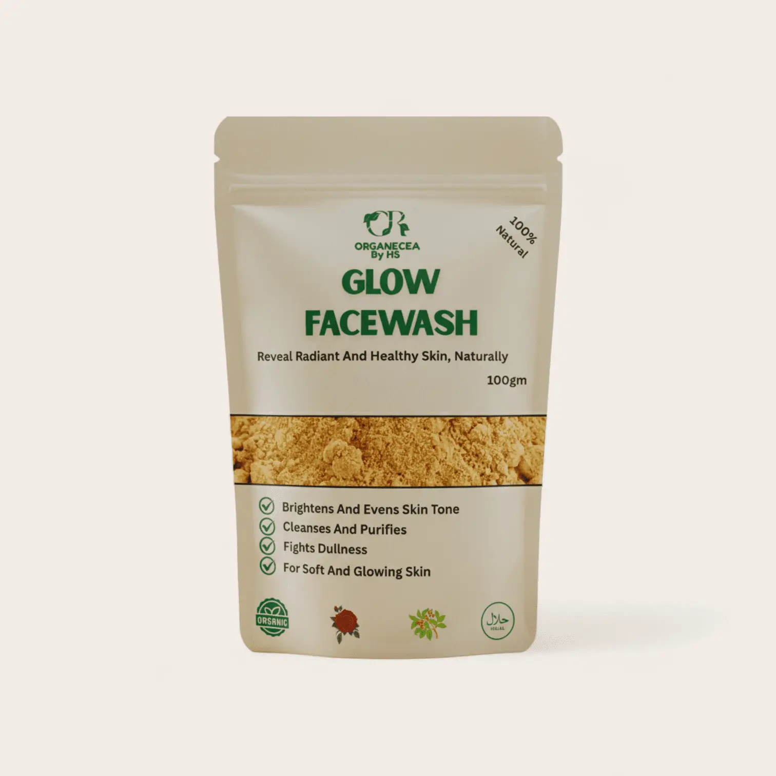 Organecea Glow Face Wash (Natural Skin Brightening Formula) – 100gm